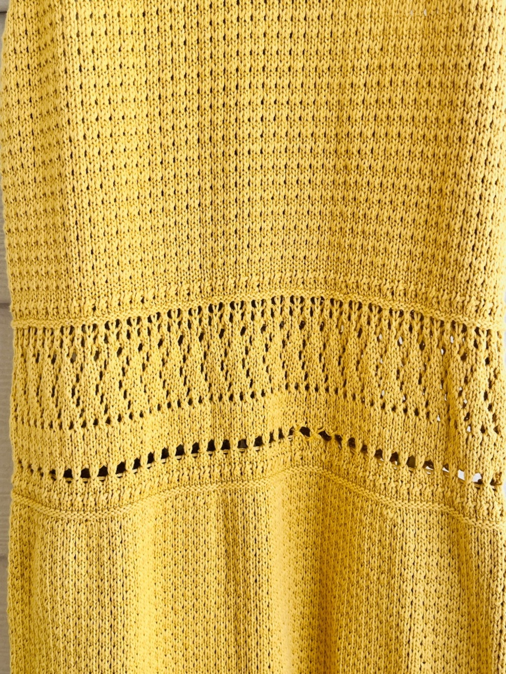 Vanessa Bruno 🧶 Thara Crochet Midi Dress | Yellow Boho Resortwear Size S - Picture 11 of 16